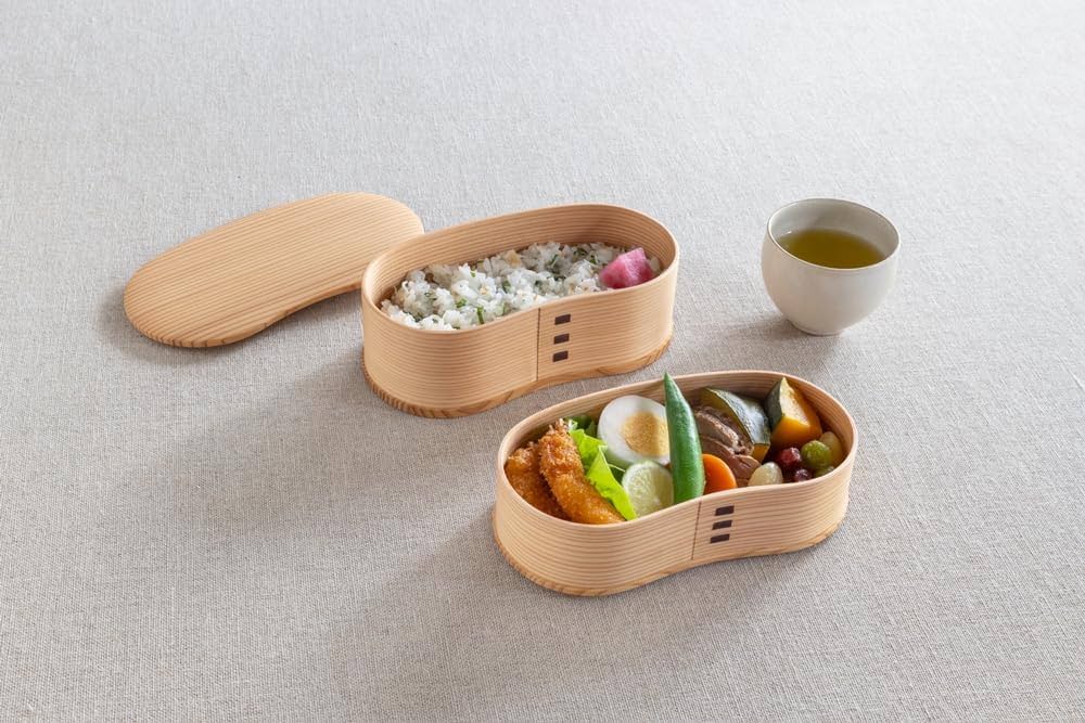 Amazon｜はんごう弁当 二段 大館工芸社 曲げわっぱ 弁当箱 日本